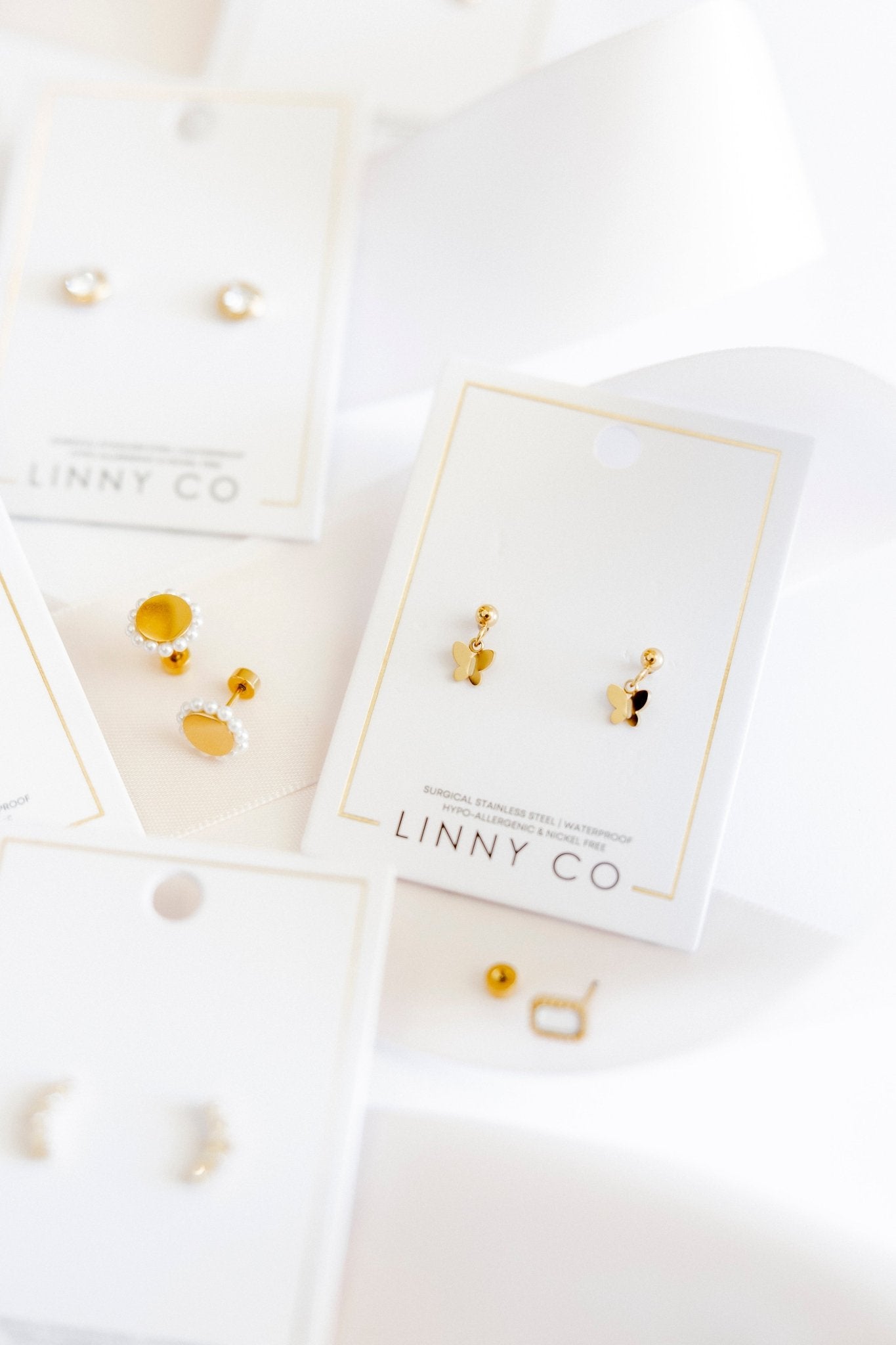 Screwback Stud Earrings - Millie Butterfly - LINNY CO WholesaleStuds