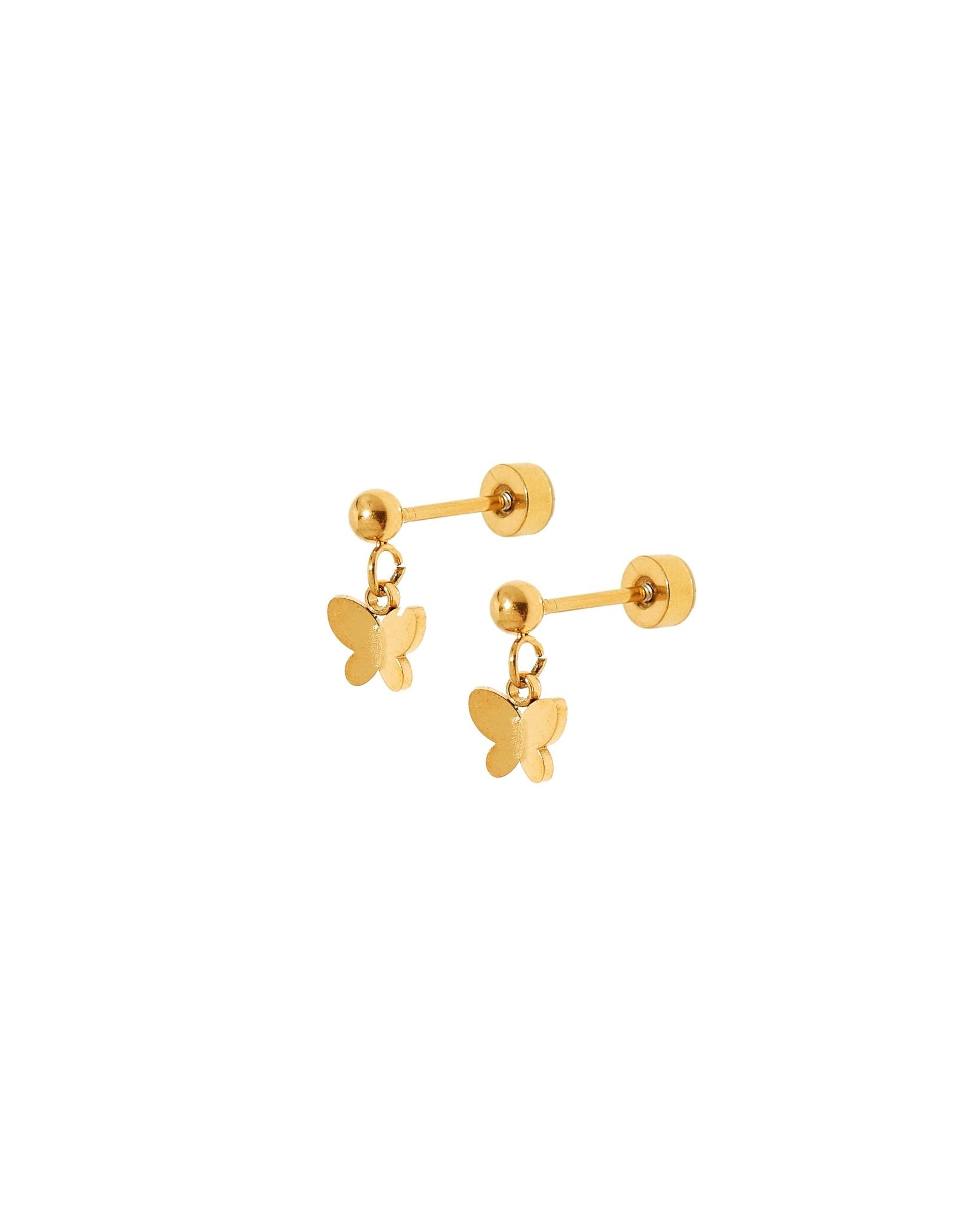 Screwback Stud Earrings - Millie Butterfly - LINNY CO WholesaleStuds