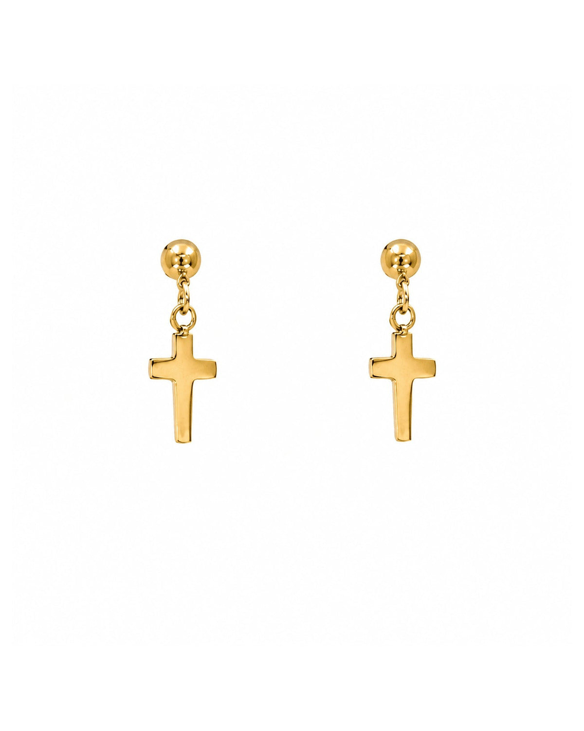 Screwback Stud Earrings - Millie Cross Gold - LINNY CO WholesaleStuds