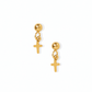 Screwback Stud Earrings - Millie Cross Gold - LINNY CO WholesaleStuds