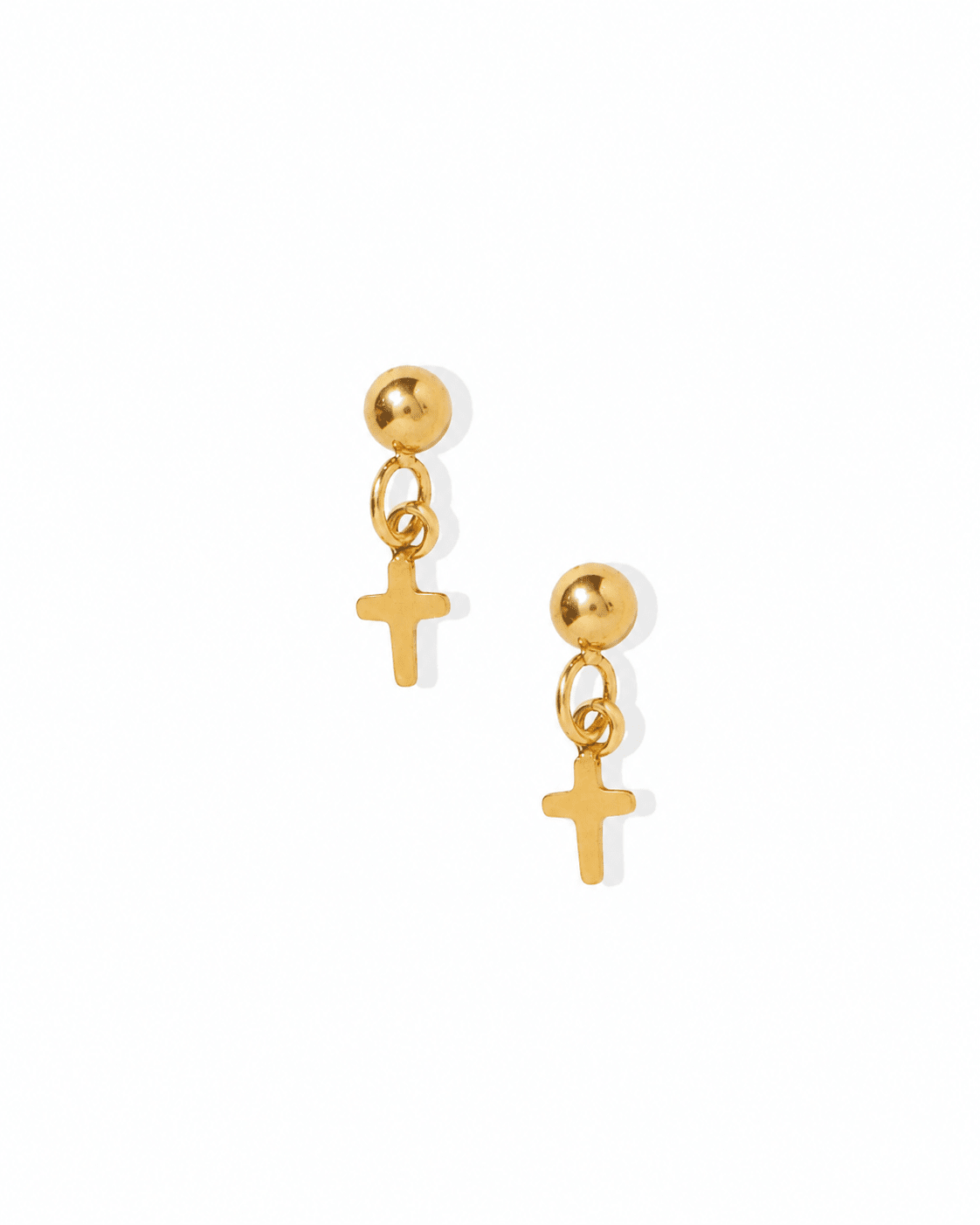 Screwback Stud Earrings - Millie Cross Gold - LINNY CO WholesaleStuds