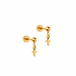 Screwback Stud Earrings - Millie Cross Gold - LINNY CO WholesaleStuds