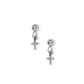 Screwback Stud Earrings - Millie Cross Silver - LINNY CO WholesaleStuds