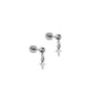Screwback Stud Earrings - Millie Cross Silver - LINNY CO WholesaleStuds