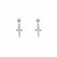 Screwback Stud Earrings - Millie Cross Silver - LINNY CO WholesaleStuds