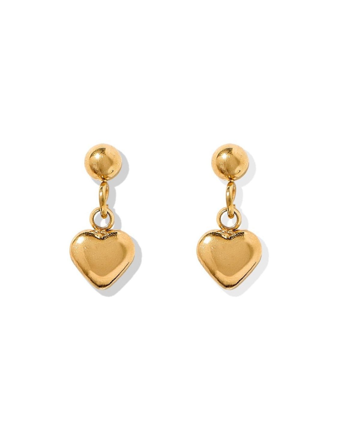 Screwback Stud Earrings - Millie Heart Gold - LINNY CO WholesaleStuds
