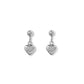 Screwback Stud Earrings - Millie Heart Silver - LINNY CO WholesaleStuds