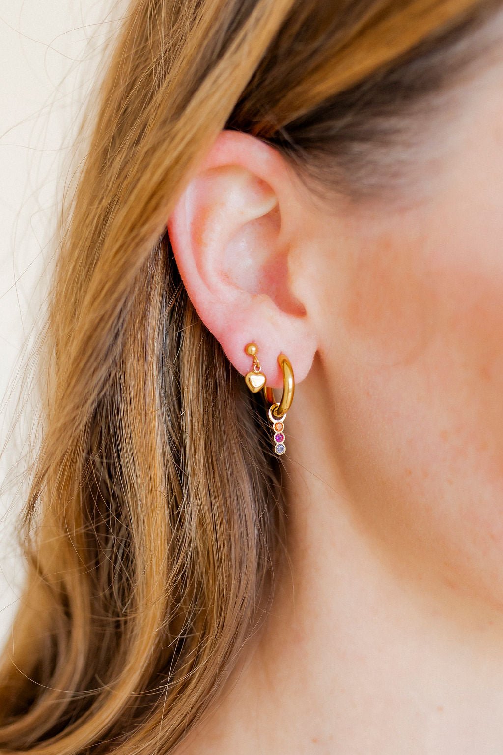 Screwback Stud Earrings - Millie Heart - LINNY CO WholesaleStuds