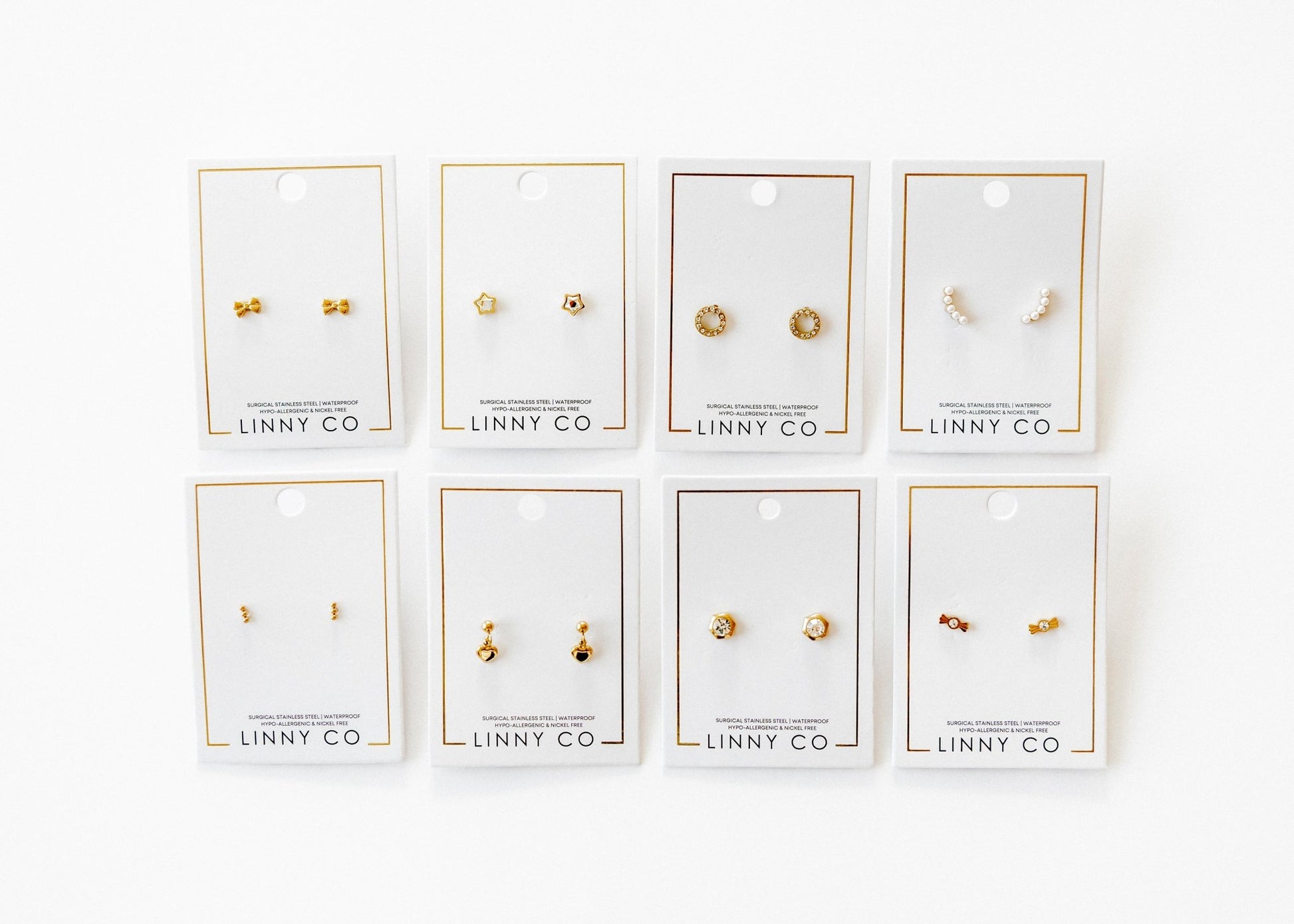 Screwback Stud Earrings - Millie Heart - LINNY CO WholesaleStuds