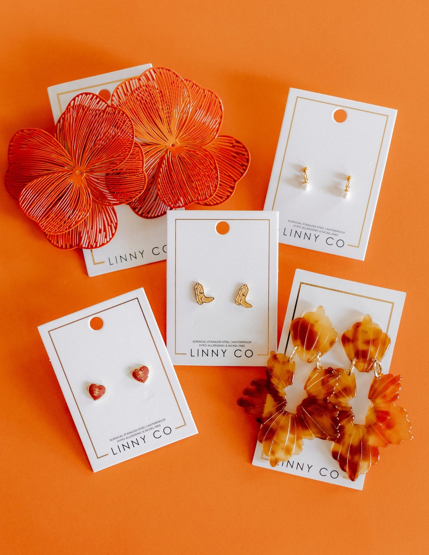 Screwback Stud Earrings - Millie Pearl Gold - LINNY CO WholesaleStuds
