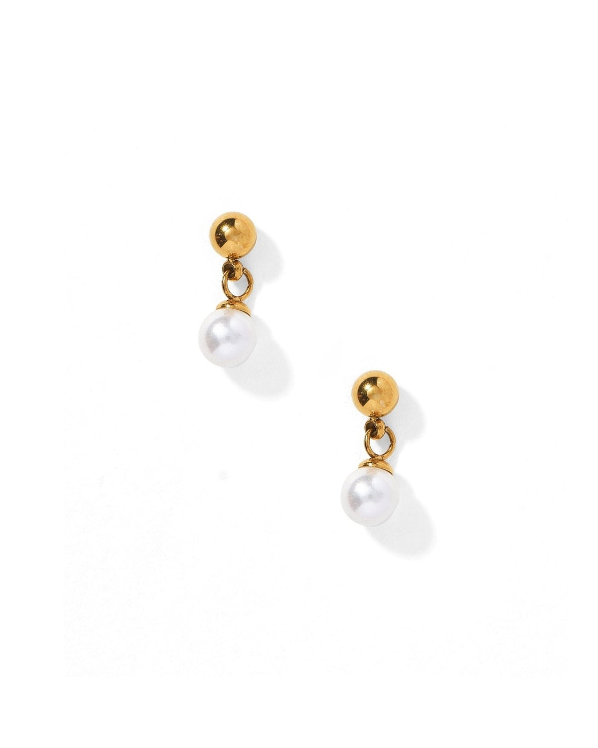 Screwback Stud Earrings - Millie Pearl Gold - LINNY CO WholesaleStuds