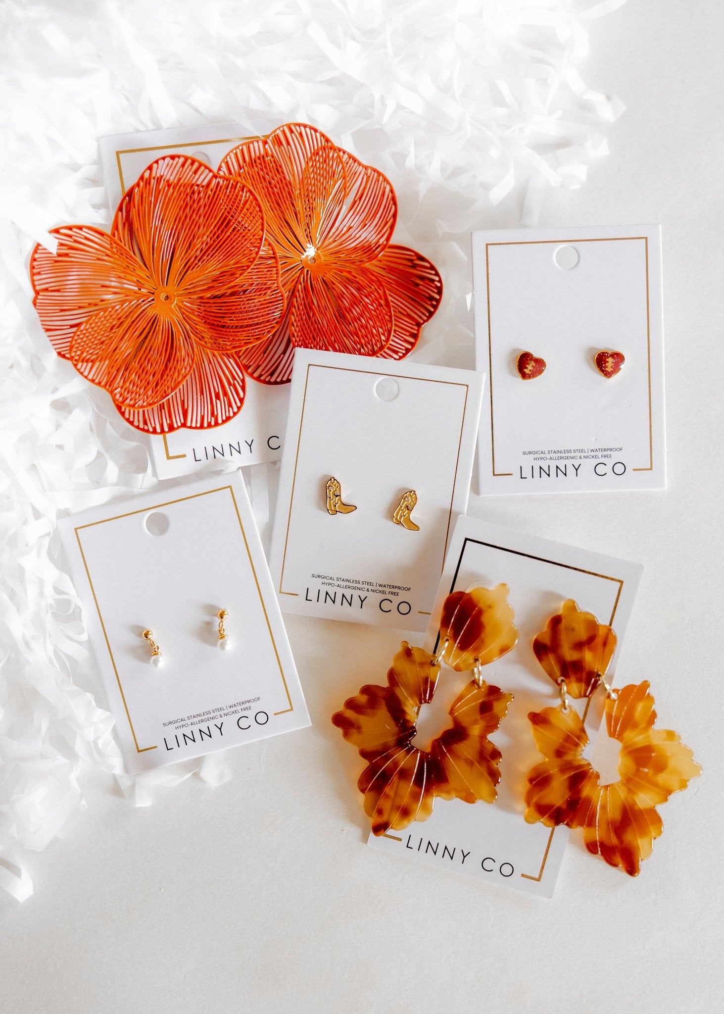 Screwback Stud Earrings - Millie Pearl Gold - LINNY CO WholesaleStuds