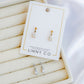 Screwback Stud Earrings - Millie Teardrop CZ Gold - LINNY CO WholesaleStuds
