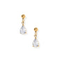 Screwback Stud Earrings - Millie Teardrop CZ Gold - LINNY CO WholesaleStuds