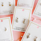 Screwback Stud Earrings - Millie Teardrop CZ Silver - LINNY CO WholesaleStuds