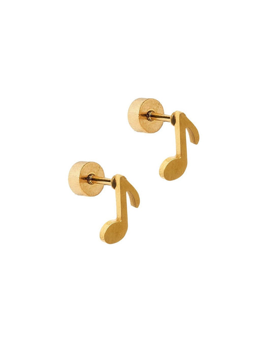 Screwback Stud Earrings - Music Note - LINNY CO WholesaleStuds