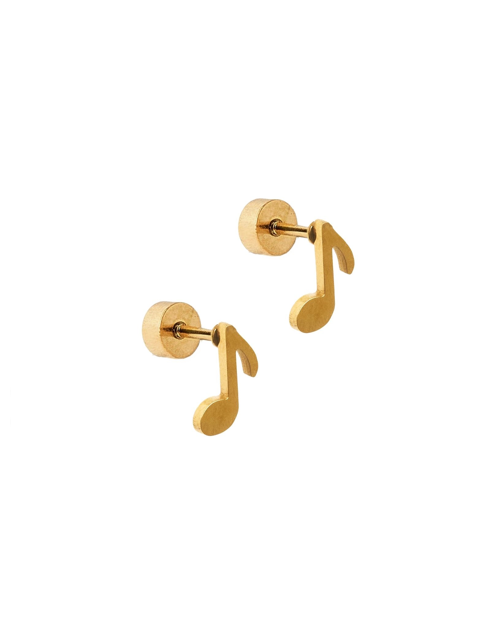Screwback Stud Earrings - Music Note - LINNY CO WholesaleStuds