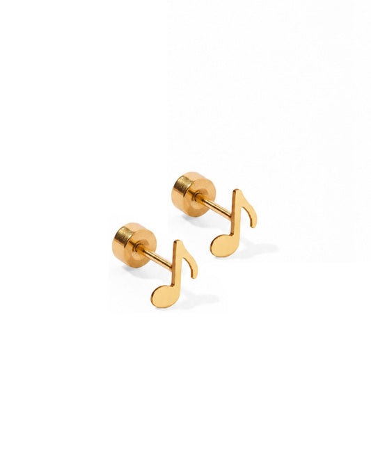 Screwback Stud Earrings - Music Note - LINNY CO WholesaleStuds