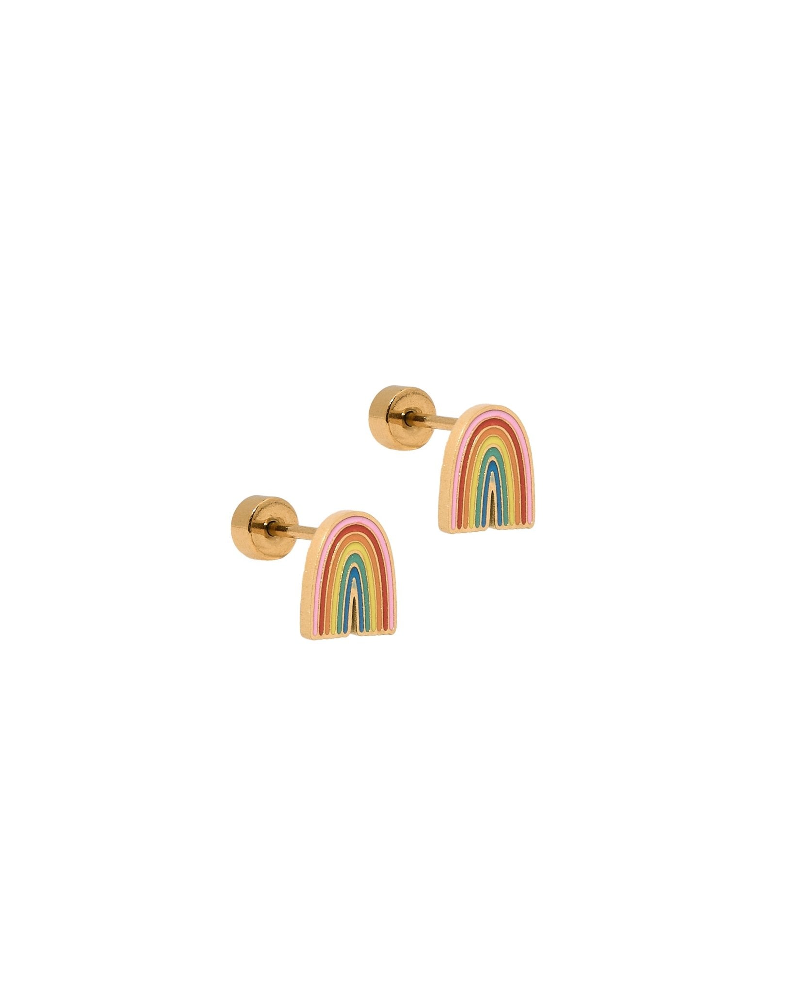Screwback Stud Earrings - Noah Rainbow - LINNY CO WholesaleStuds