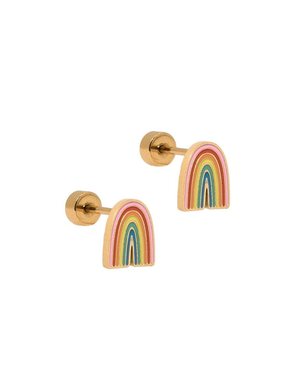 Screwback Stud Earrings - Noah Rainbow - LINNY CO WholesaleStuds