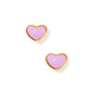 Screwback Stud Earrings - Nora Heart Purple - LINNY CO WholesaleStuds