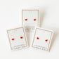 Screwback Stud Earrings - Nora Heart Red - LINNY CO WholesaleStuds