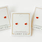 Screwback Stud Earrings - Nora Heart Red - LINNY CO WholesaleStuds
