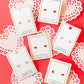 Screwback Stud Earrings - Nora Heart Red - LINNY CO WholesaleStuds
