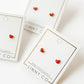 Screwback Stud Earrings - Nora Heart Red - LINNY CO WholesaleStuds