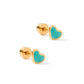 Screwback Stud Earrings - Nora Heart Teal - LINNY CO WholesaleStuds