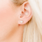 Screwback Stud Earrings - Nora Heart White Silver - LINNY CO WholesaleStuds