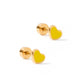 Screwback Stud Earrings - Nora Heart Yellow - LINNY CO WholesaleStuds