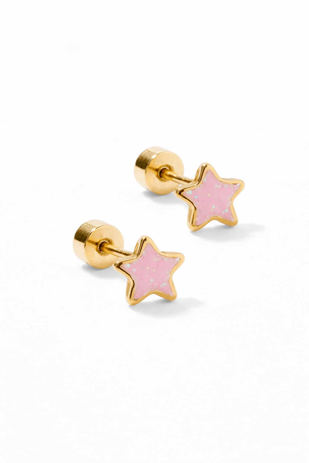 Screwback Stud Earrings - Nora Star Pink - LINNY CO WholesaleStuds