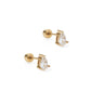 Screwback Stud Earrings - Paige Pear Gold - LINNY CO WholesaleStuds