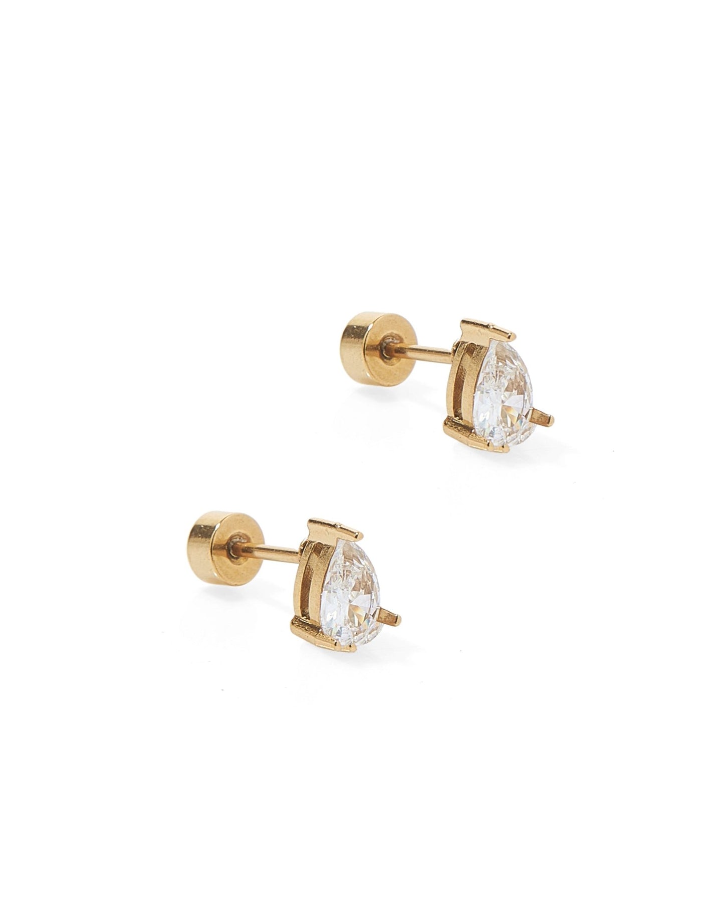Screwback Stud Earrings - Paige Pear - LINNY CO WholesaleStuds