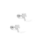 Screwback Stud Earrings - Palm Tree Silver - LINNY CO WholesaleStuds