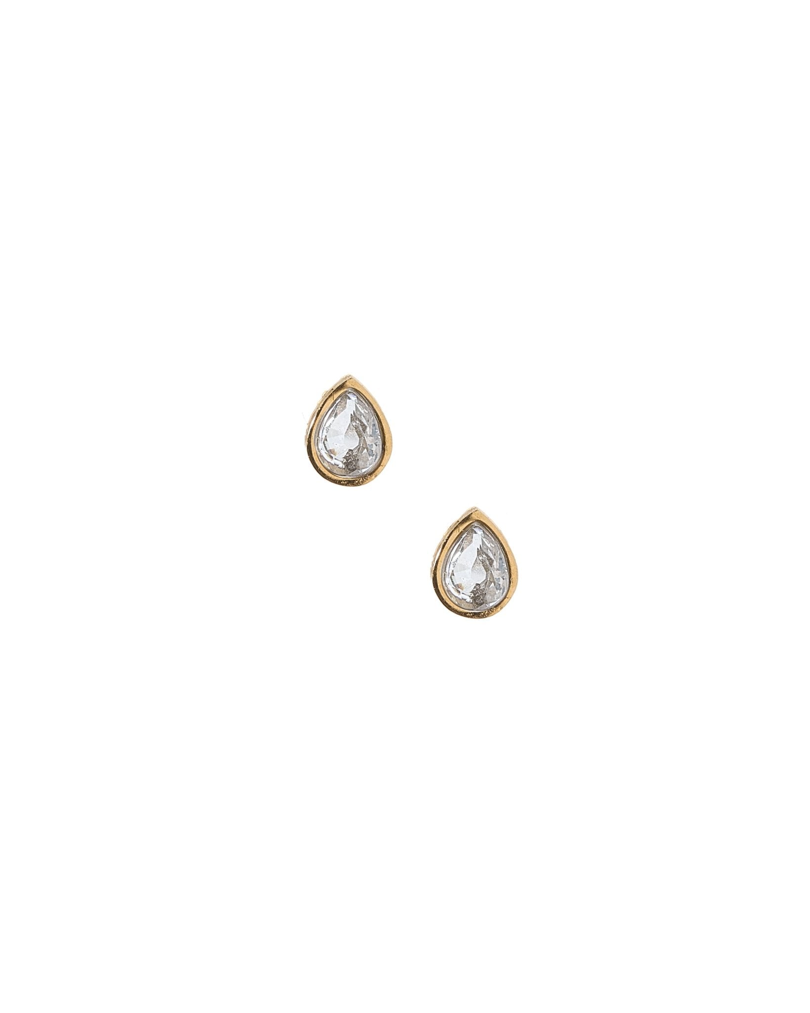 Screwback Stud Earrings - Paloma Pear Gold - LINNY CO WholesaleStuds