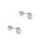 Screwback Stud Earrings - Paloma Pear Silver - LINNY CO WholesaleStuds