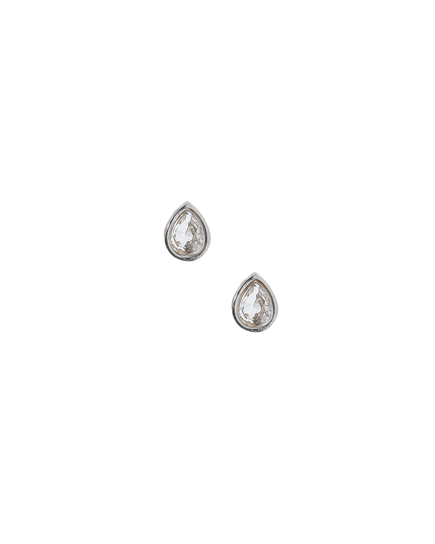 Screwback Stud Earrings - Paloma Pear Silver - LINNY CO WholesaleStuds