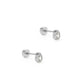 Screwback Stud Earrings - Paloma Pear Silver - LINNY CO WholesaleStuds