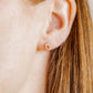 Screwback Stud Earrings - Paw Print CZ Gold - LINNY CO WholesaleStuds