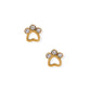 Screwback Stud Earrings - Paw Print CZ Gold - LINNY CO WholesaleStuds