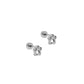 Screwback Stud Earrings - Paw Print CZ Silver - LINNY CO WholesaleStuds