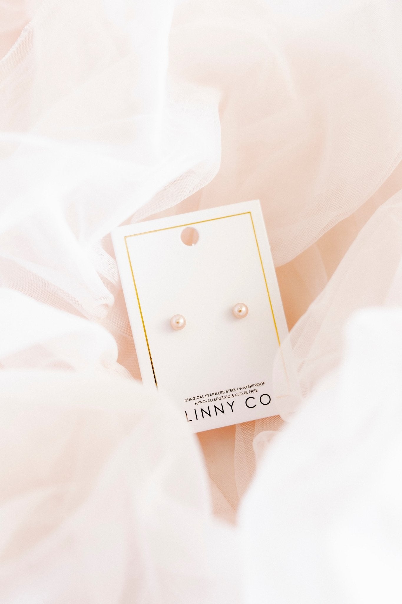 Screwback Stud Earrings - Payton Pearl Pink 5mm - LINNY CO WholesaleStuds