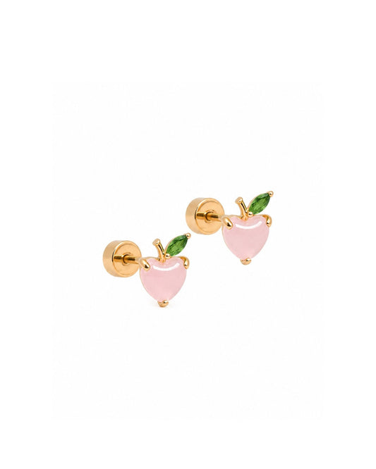 Screwback Stud Earrings - Peach Gem - LINNY CO WholesaleStuds