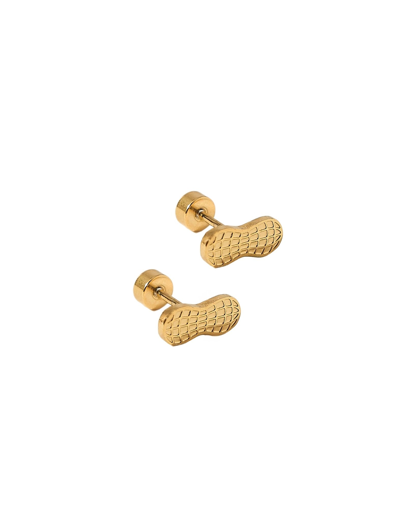 Screwback Stud Earrings - Peanut Gold - LINNY CO Wholesale