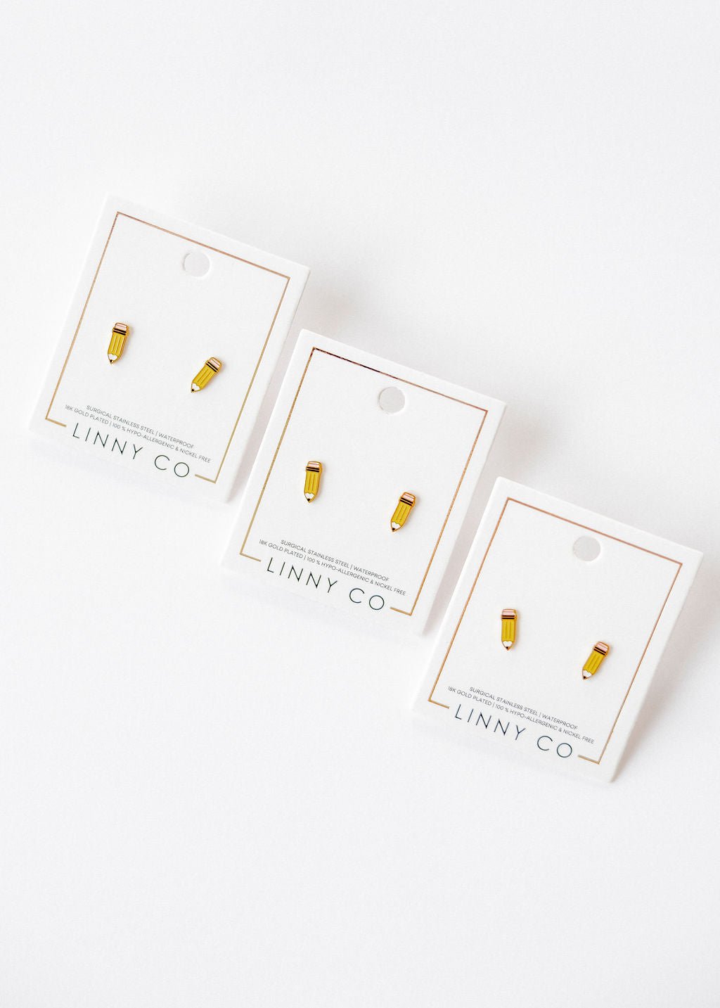 Screwback Stud Earrings - Pencil - LINNY CO WholesaleStuds