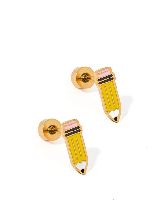 Screwback Stud Earrings - Pencil - LINNY CO WholesaleStuds