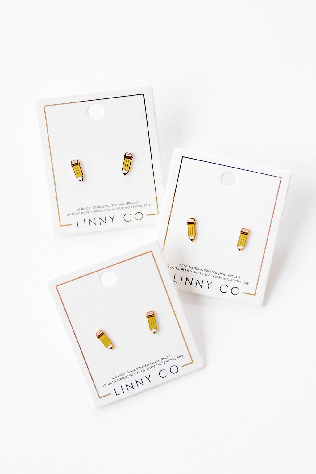 Screwback Stud Earrings - Pencil - LINNY CO WholesaleStuds