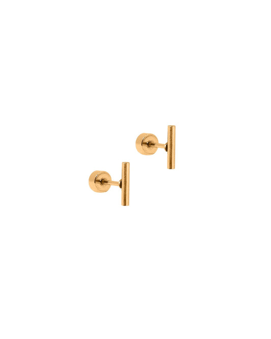Screwback Stud Earrings - Perry Gold - LINNY CO Wholesale